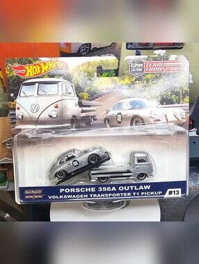 Hot Wheels Team TransportPorsche 356A Outlaw & Volkswagen Transporter T1 Pickup